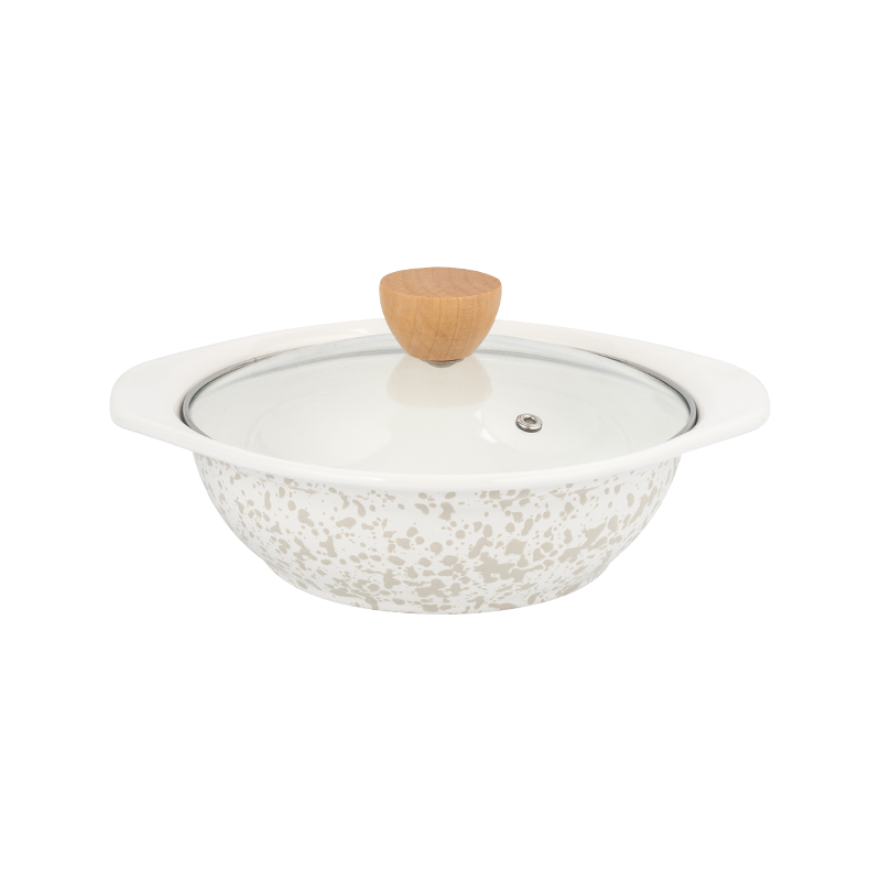 Emaye V şeklinde tencere