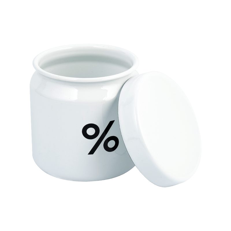 Emaye kahve kavanozu