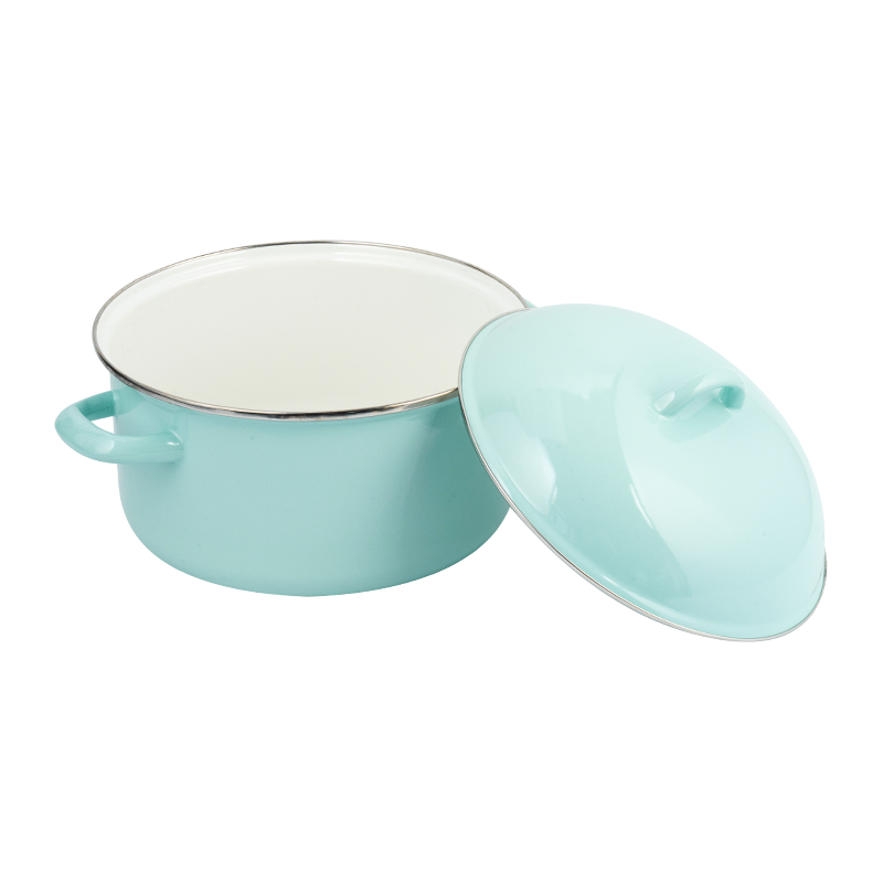 801d emaye çift saplı düz stoğa