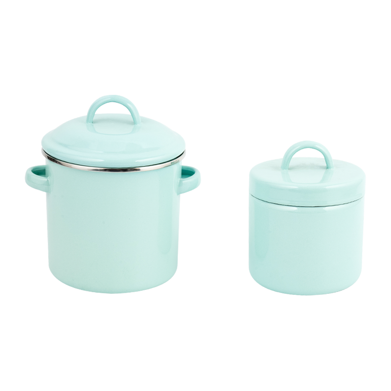 Emaye mini yağ kavanozu